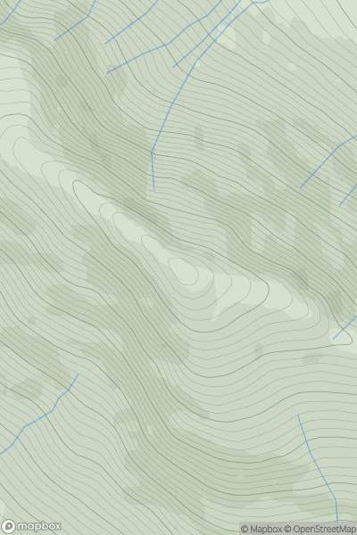 Thumbnail image for Beinn Eich showing contour plot for surrounding peak