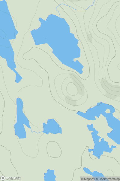 Thumbnail image for Cnoc Uidh an Tuim showing contour plot for surrounding peak