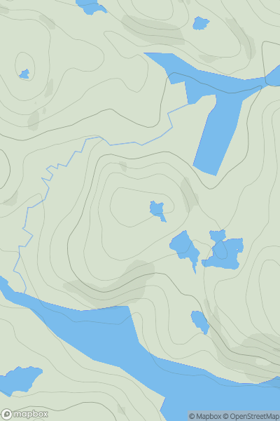 Thumbnail image for Cnoc Allt nan Damh showing contour plot for surrounding peak