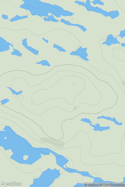 Thumbnail image for Cnoc Thormaid showing contour plot for surrounding peak