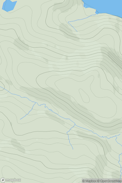 Thumbnail image for Cnoc Clais Ardbhair showing contour plot for surrounding peak