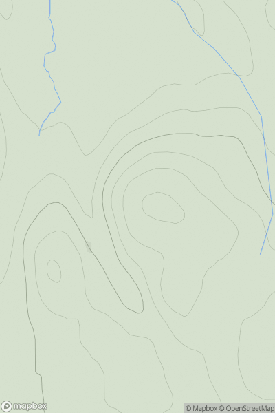 Thumbnail image for Beinn nam Bo East Top showing contour plot for surrounding peak