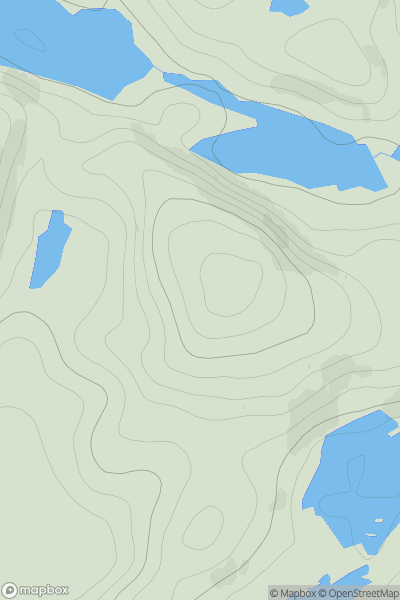 Thumbnail image for Cnoc a' Bhainne showing contour plot for surrounding peak