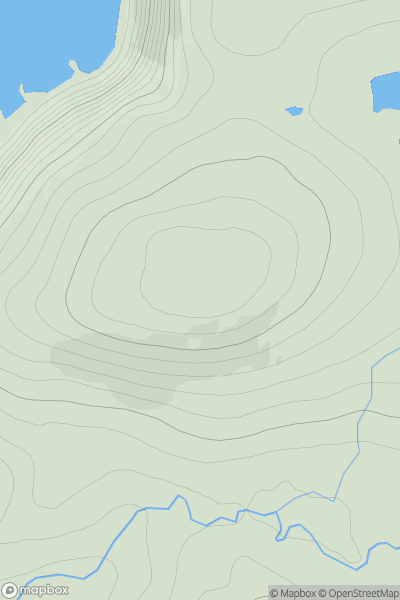 Thumbnail image for Cnoc a' Gheodha Ruaidh showing contour plot for surrounding peak