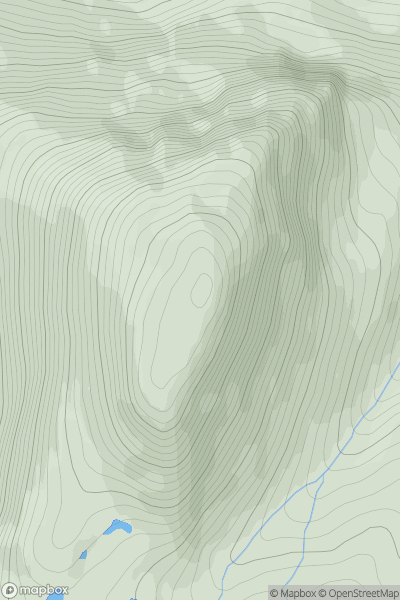 Thumbnail image for Ruadh-stac Beag showing contour plot for surrounding peak