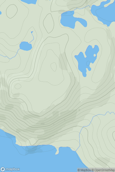 Thumbnail image for Creag a' Bhadaidh Daraich showing contour plot for surrounding peak