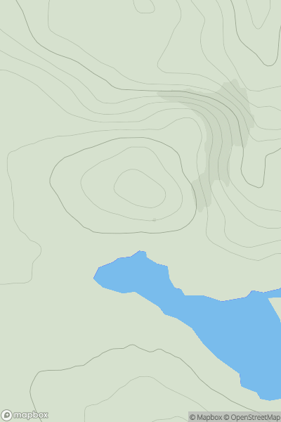 Thumbnail image for Meall Doire an t-Sidhein showing contour plot for surrounding peak