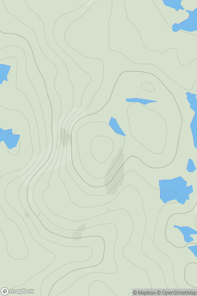 Thumbnail image for Piuthar na Creige Duibhe showing contour plot for surrounding peak