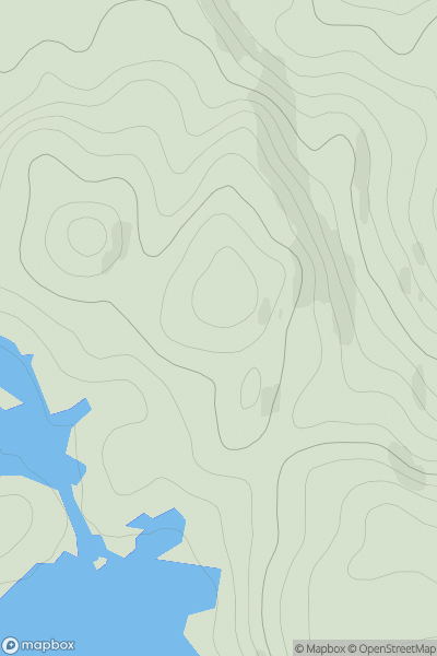 Thumbnail image for Cnoc Odhar an Teanrich showing contour plot for surrounding peak