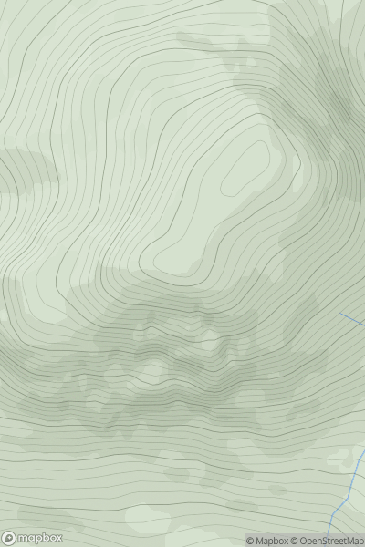 Thumbnail image for Meall a' Ghiubhais (Meall a' Ghiuthais) showing contour plot for surrounding peak