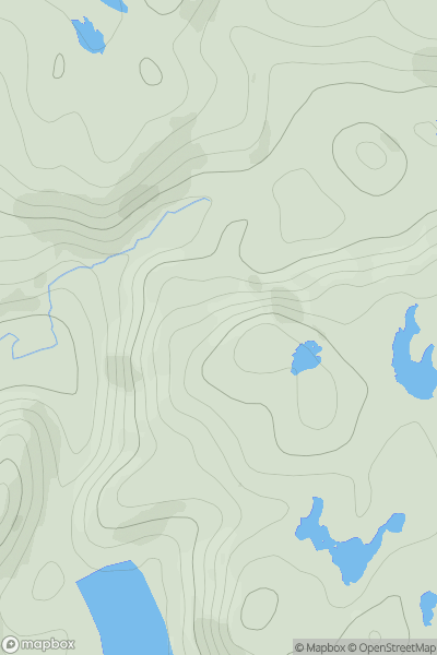 Thumbnail image for Cnoc Rhegreanoch showing contour plot for surrounding peak