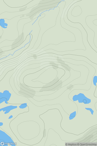 Thumbnail image for Cnoc Chalbha showing contour plot for surrounding peak