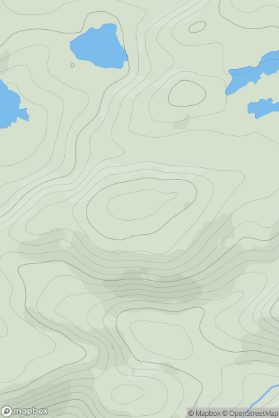 Thumbnail image for Creag Dharaich showing contour plot for surrounding peak