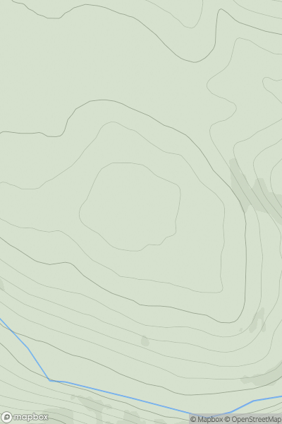 Thumbnail image for Cnoc Spardain showing contour plot for surrounding peak