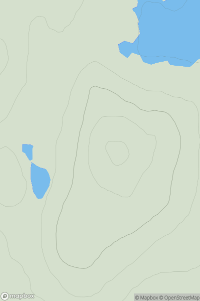 Thumbnail image for Druim an Laraidh showing contour plot for surrounding peak