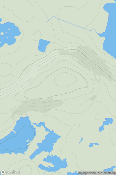 Thumbnail image for Cona Chreag showing contour plot for surrounding peak