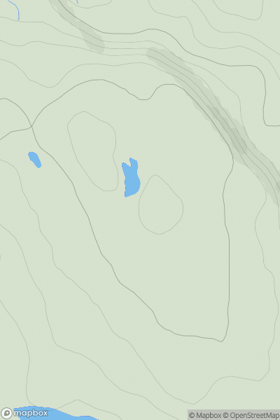 Thumbnail image for Beinn Chuldail showing contour plot for surrounding peak
