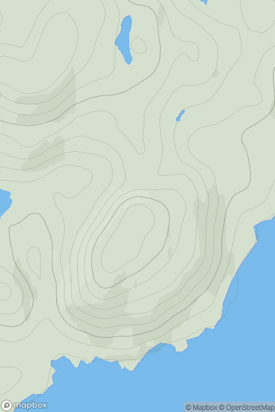Thumbnail image for Meall an Tota showing contour plot for surrounding peak