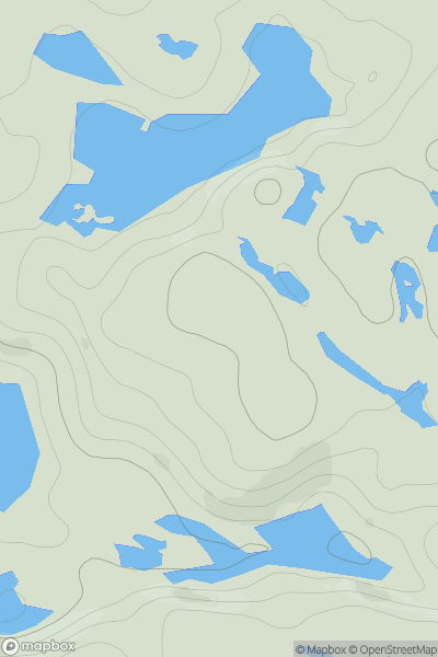 Thumbnail image for Airigh Iomhair showing contour plot for surrounding peak