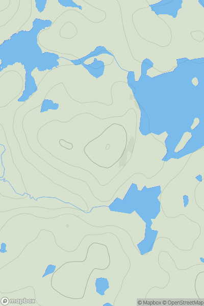 Thumbnail image for Cnoc na Claise Carnaich showing contour plot for surrounding peak