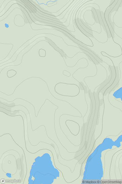 Thumbnail image for Creag nan Sithean showing contour plot for surrounding peak