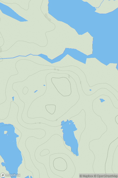 Thumbnail image for Cnoc Kirkaig showing contour plot for surrounding peak