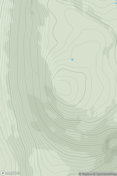 Thumbnail image for Beinn a' Chearcaill showing contour plot for surrounding peak