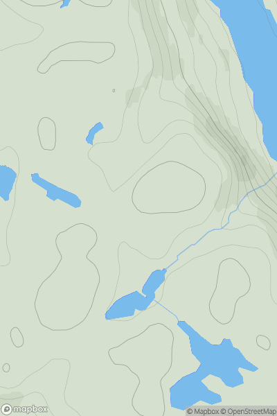 Thumbnail image for Cnoc an Alltain Riabhaich showing contour plot for surrounding peak