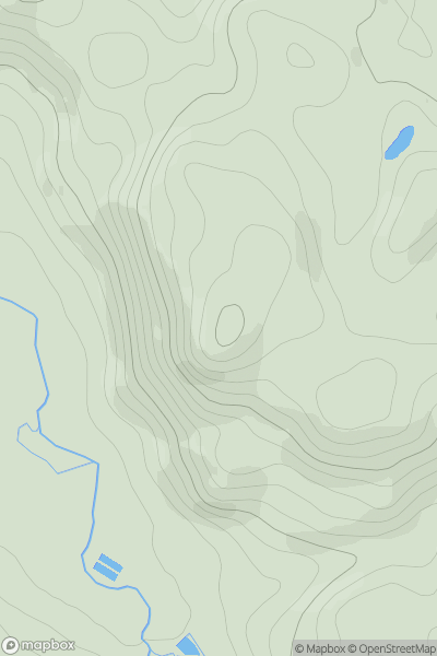 Thumbnail image for Creag Inverpolly showing contour plot for surrounding peak
