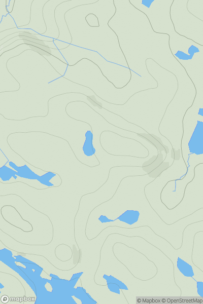 Thumbnail image for Cnoc an Eoin showing contour plot for surrounding peak