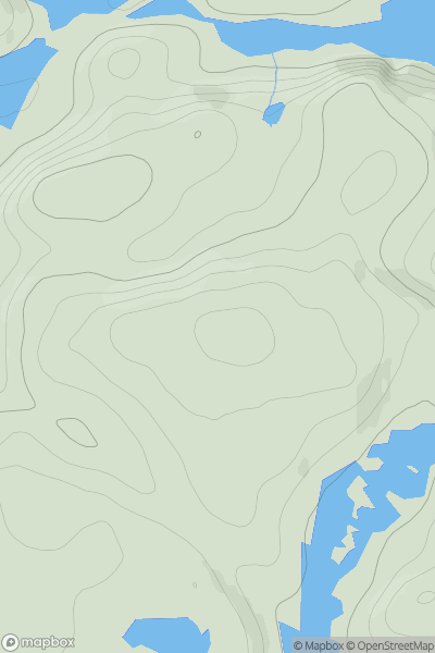 Thumbnail image for Cnoc Thull showing contour plot for surrounding peak