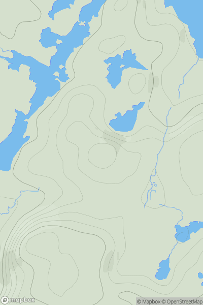 Thumbnail image for Cnoc Lochan na Creige showing contour plot for surrounding peak