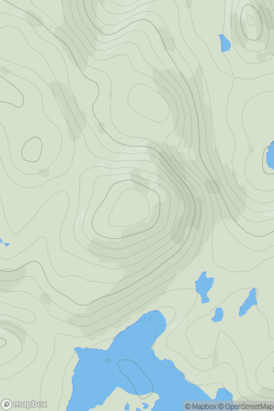 Thumbnail image for Meall an Doirein showing contour plot for surrounding peak