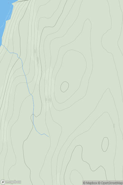 Thumbnail image for Ben Blandy North Top showing contour plot for surrounding peak