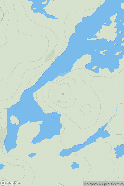 Thumbnail image for Creag nan Creithlin showing contour plot for surrounding peak
