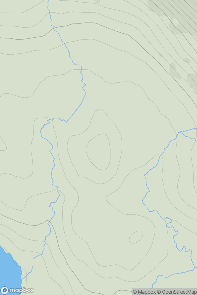 Thumbnail image for Eadar a' Chalda showing contour plot for surrounding peak
