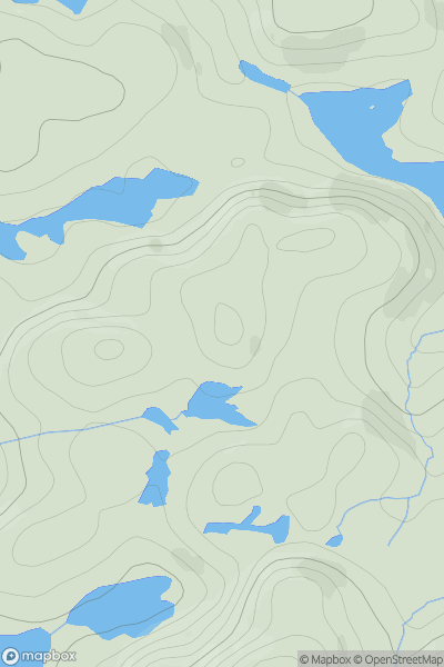 Thumbnail image for Mullach na Creige Deirge showing contour plot for surrounding peak