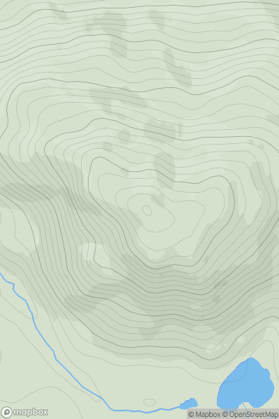 Thumbnail image for Meall Lochan a' Chleirich showing contour plot for surrounding peak