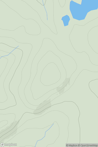 Thumbnail image for Cnoc Poll a' Mhurain showing contour plot for surrounding peak