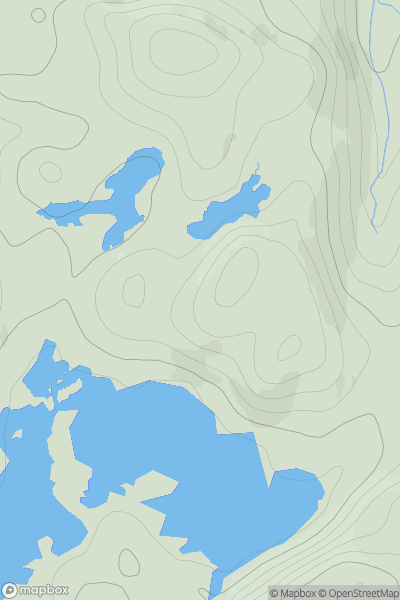 Thumbnail image for Cnoc an Lochain Dhuibh showing contour plot for surrounding peak
