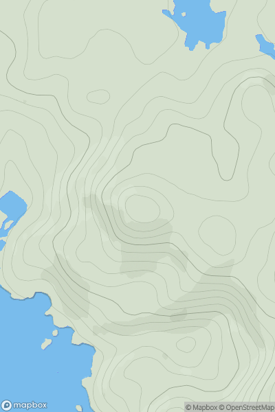 Thumbnail image for Cnoc Eisg-brachaidh showing contour plot for surrounding peak