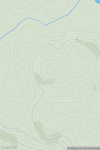 Thumbnail image for Cnoc a' Choin Deirg showing contour plot for surrounding peak