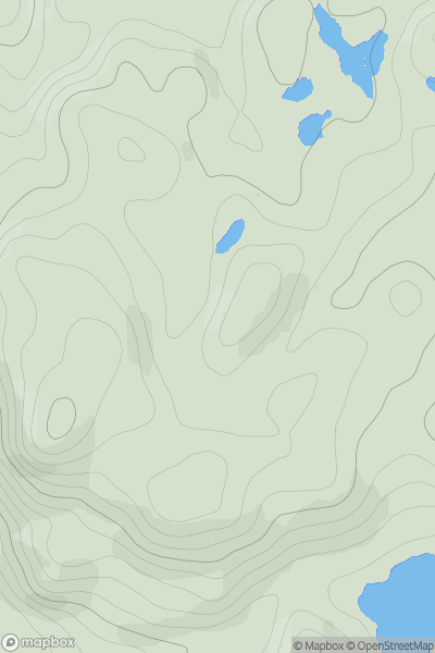 Thumbnail image for Creag Inverpolly NE Top showing contour plot for surrounding peak