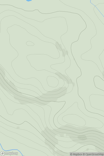Thumbnail image for Creag a' Bhata showing contour plot for surrounding peak