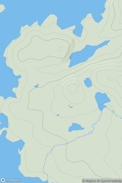 Thumbnail image for Cnoc Loch a' Chinn Ghairbh showing contour plot for surrounding peak