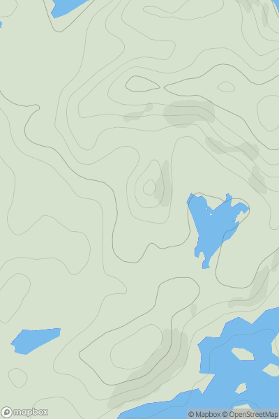 Thumbnail image for Cnoc nam Fiadh showing contour plot for surrounding peak