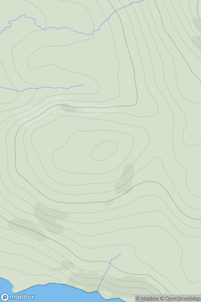 Thumbnail image for Meall Dubh Ard showing contour plot for surrounding peak