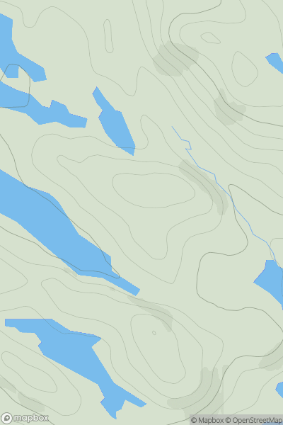 Thumbnail image for Cnoc Bad a' Chigean showing contour plot for surrounding peak