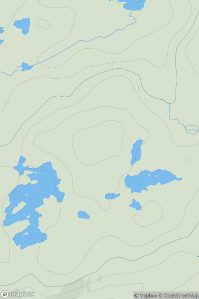 Thumbnail image for Meall na h-Airighe Sleibhe showing contour plot for surrounding peak