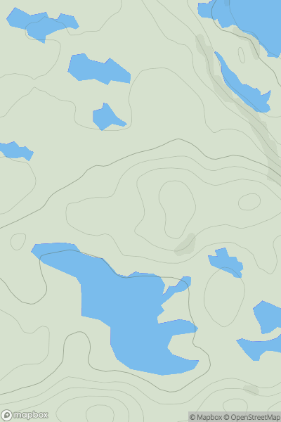 Thumbnail image for Cnoc Loch an Iasgair showing contour plot for surrounding peak